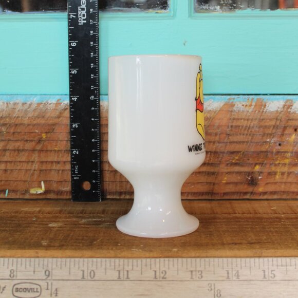 Disney Winnie the Pooh Vintage Milk Glass Pedestal Mug - Anchor Hawking Collecti - Picture 6 of 7